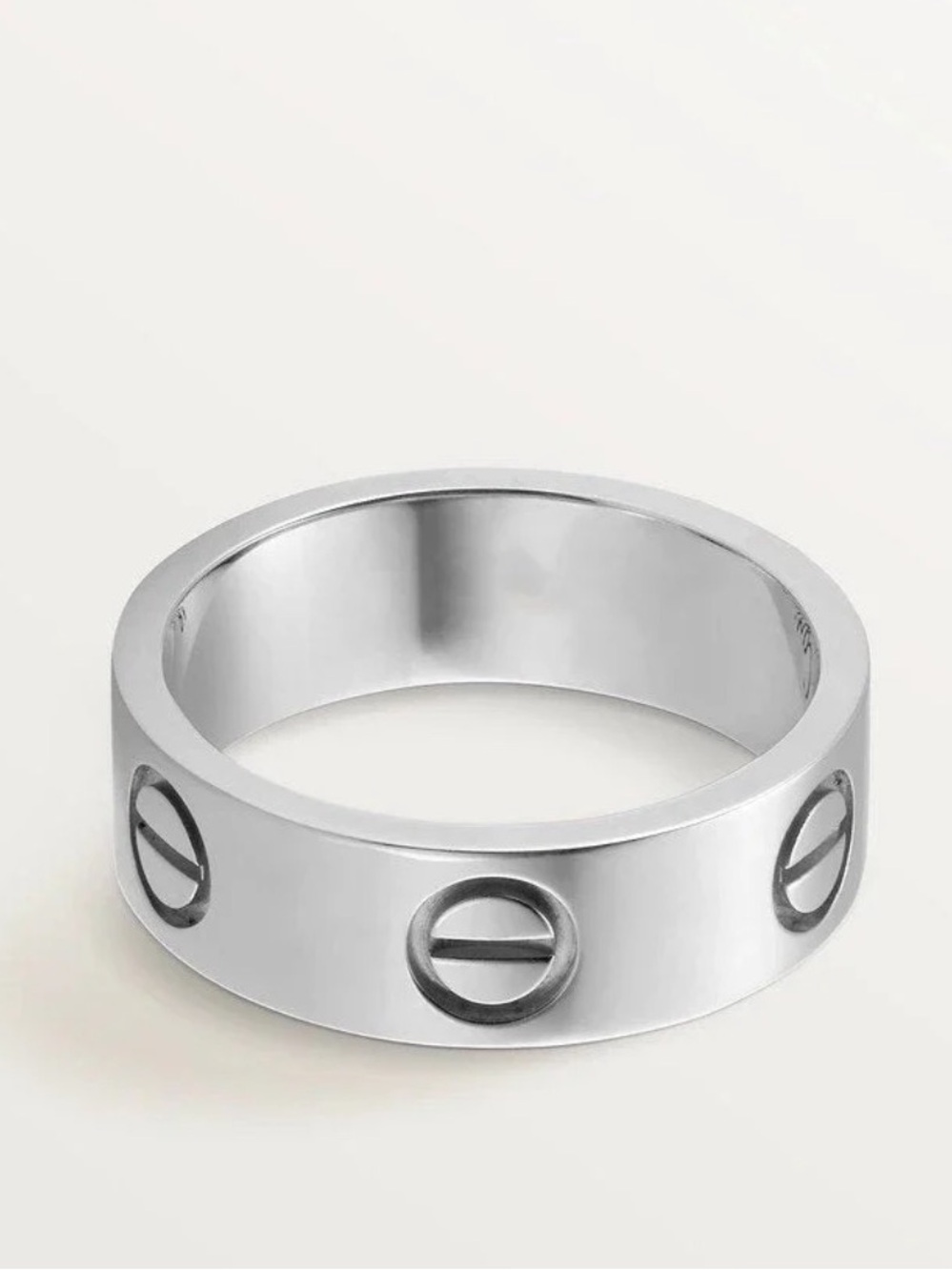 Love Screwdriver Platinum Ring Nail No Stones